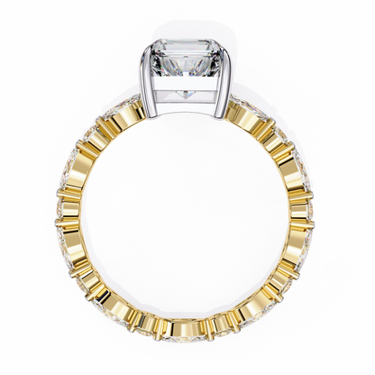 Emerald Cut Diamond Engagement Ring Yellow Gold