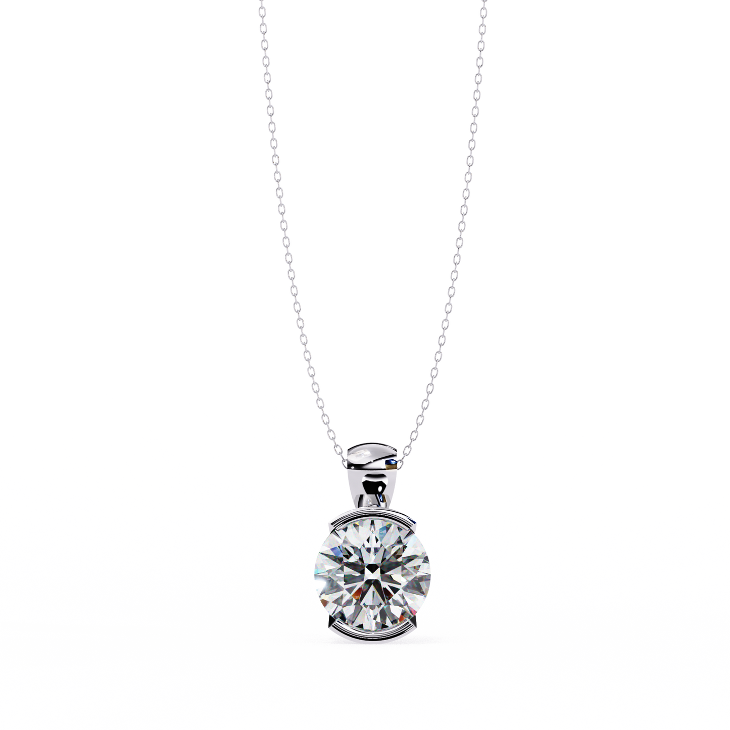 Eternal Solitaire Pendant White Gold