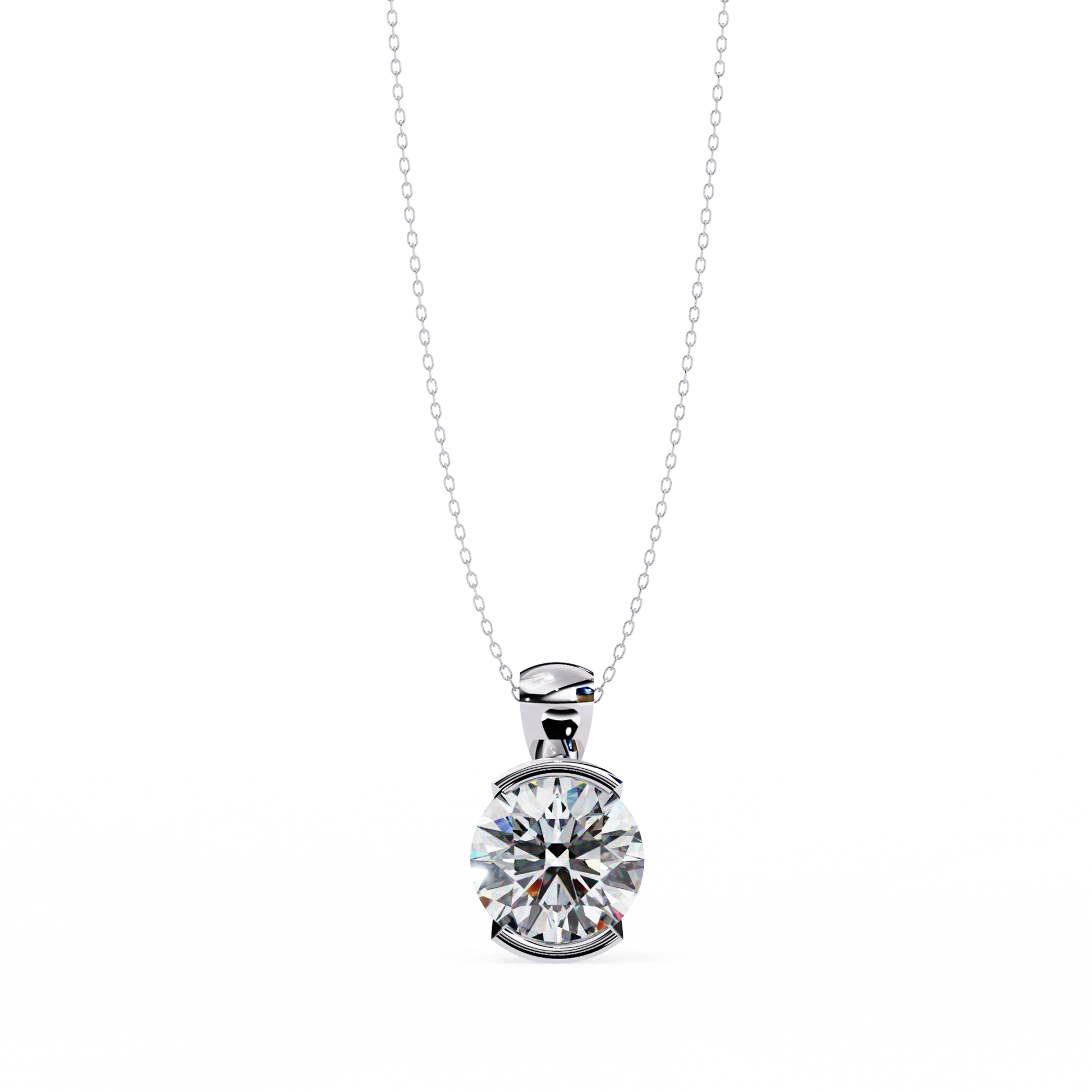 Eternal Solitaire Pendant White Gold