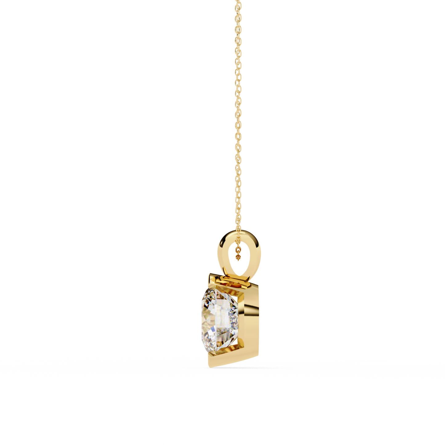 Eternal Solitaire Pendant Yellow Gold