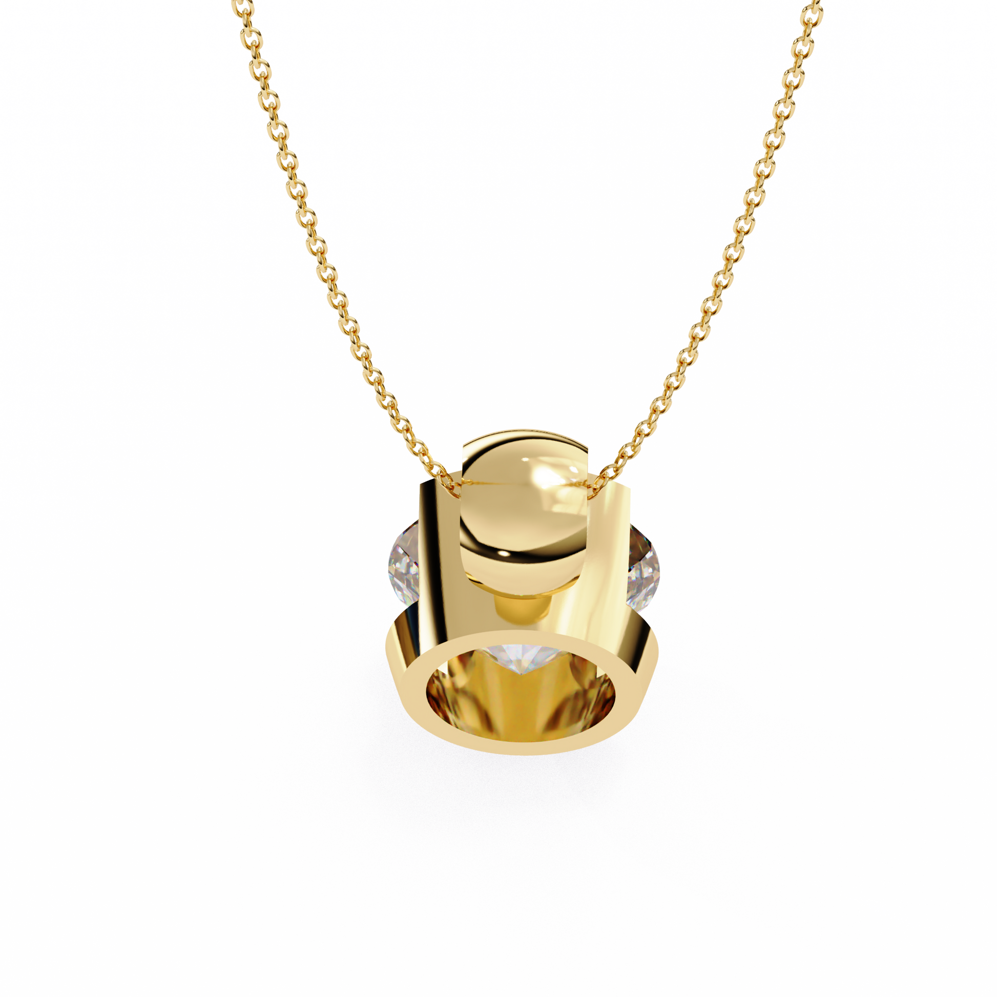 Eternal Solitaire Pendant Yellow Gold