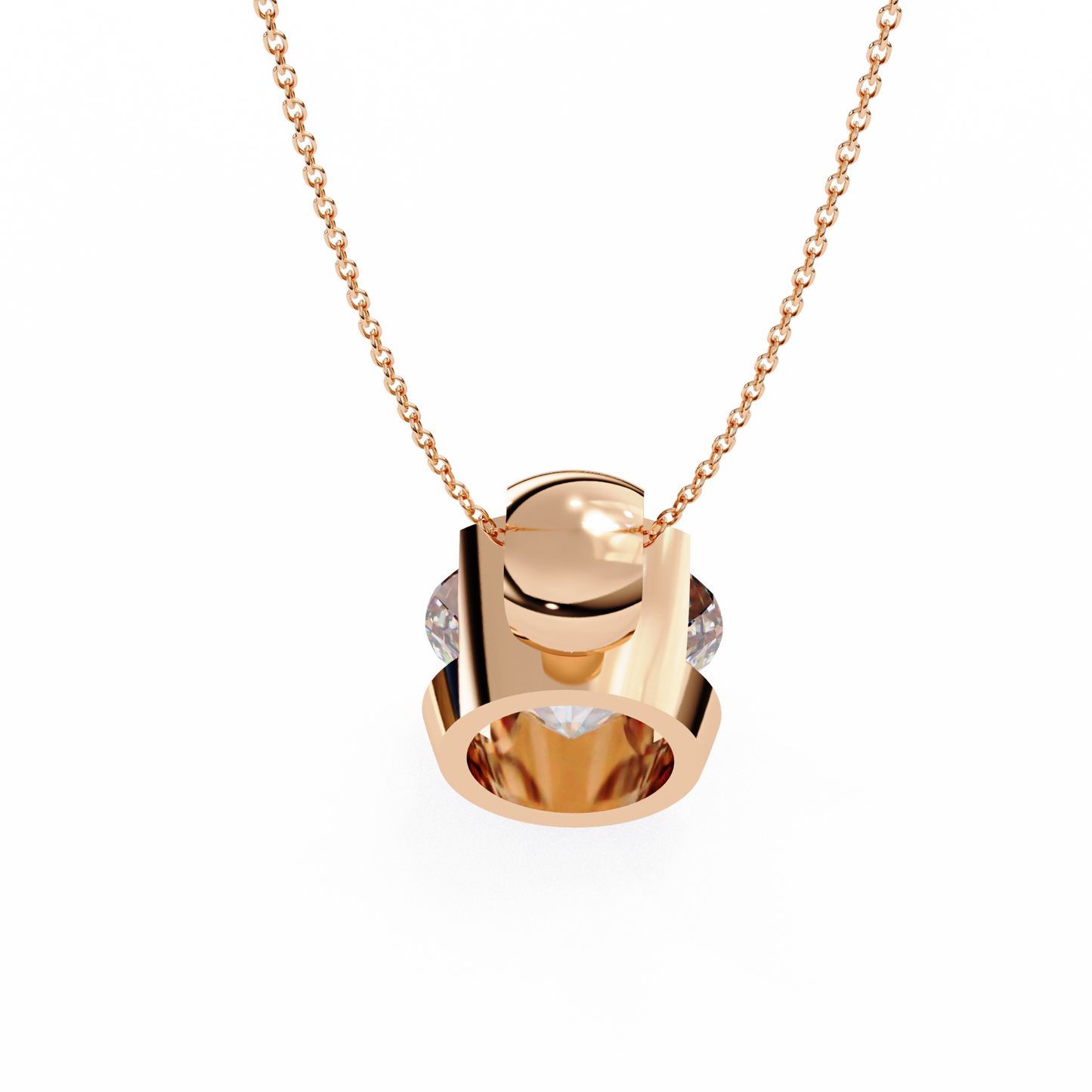 Eternal Solitaire Pendant Rose Gold