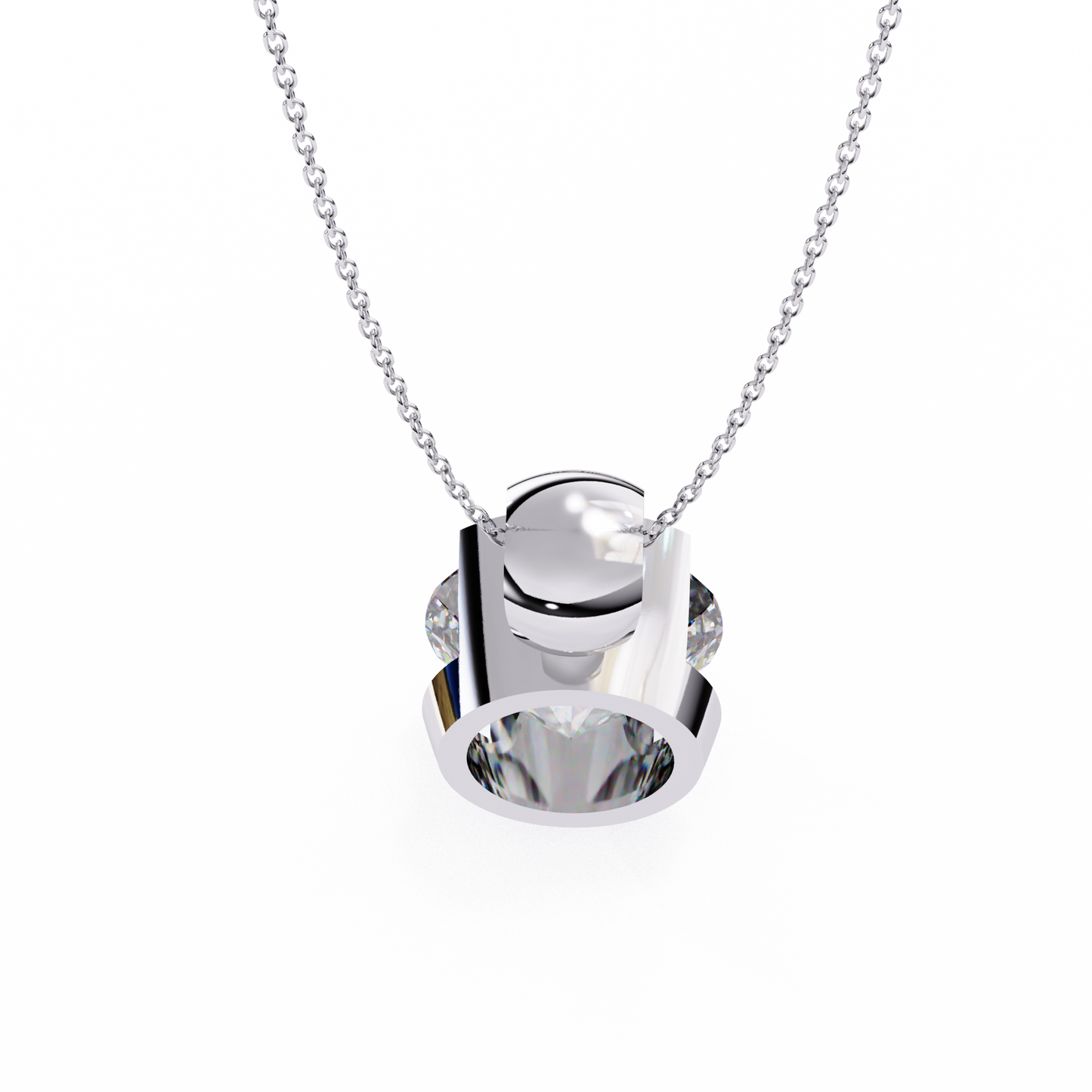 Eternal Solitaire Pendant White Gold