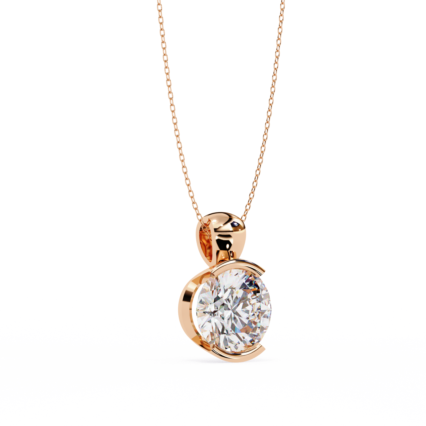 Eternal Solitaire Pendant Rose Gold