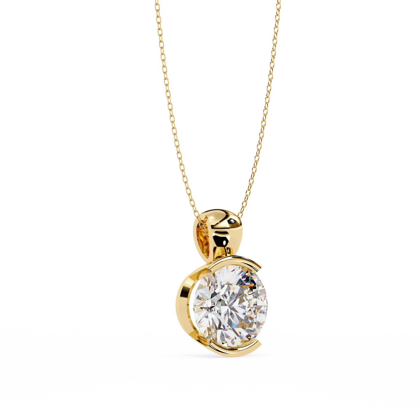 Eternal Solitaire Pendant Yellow Gold