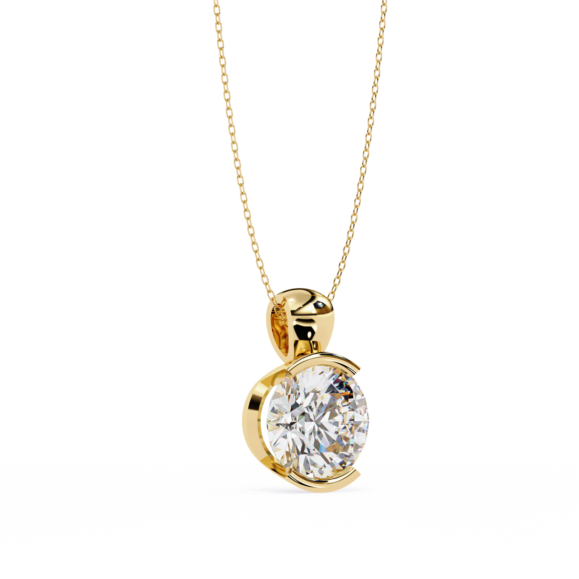 Eternal Solitaire Pendant Yellow Gold