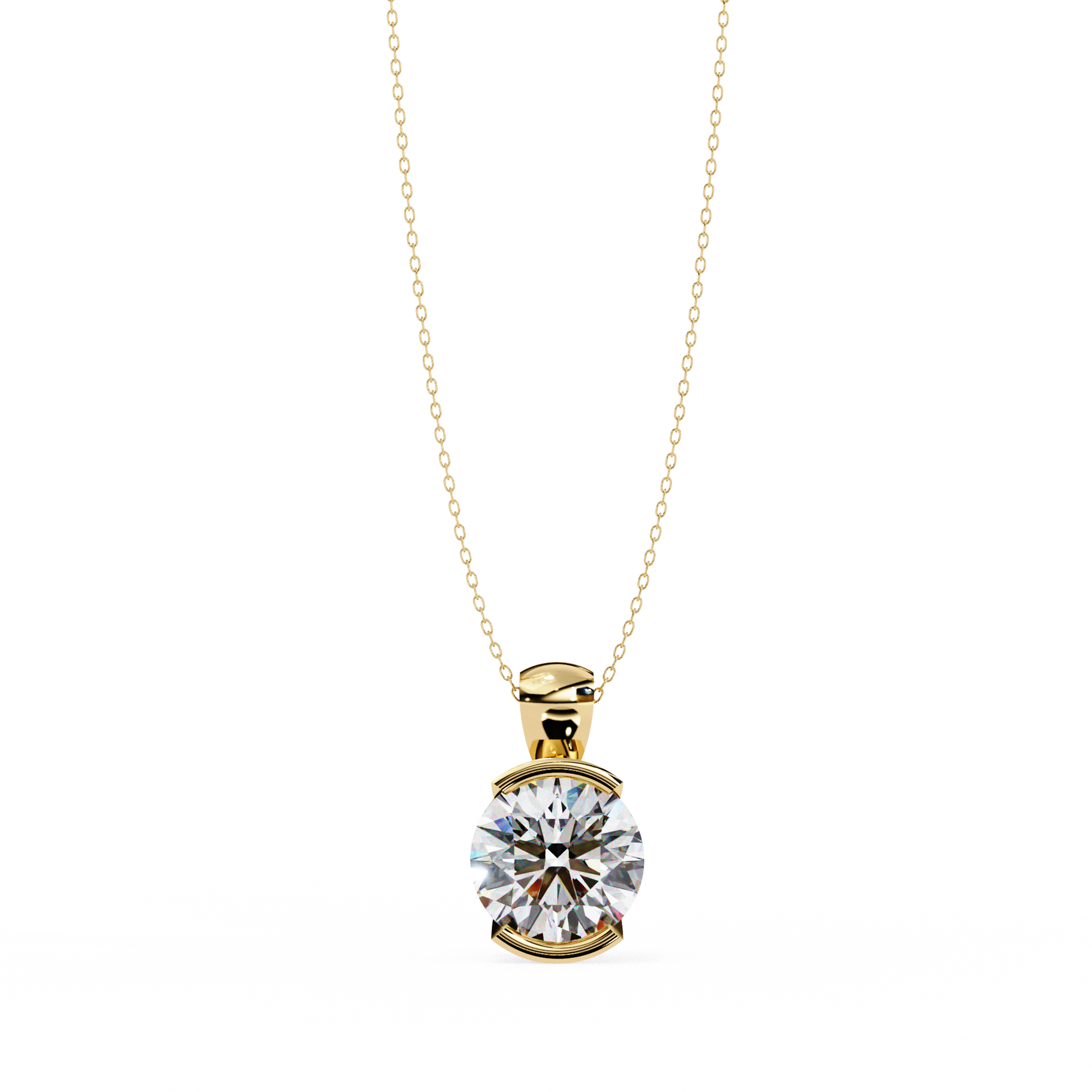 Eternal Solitaire Pendant Yellow Gold