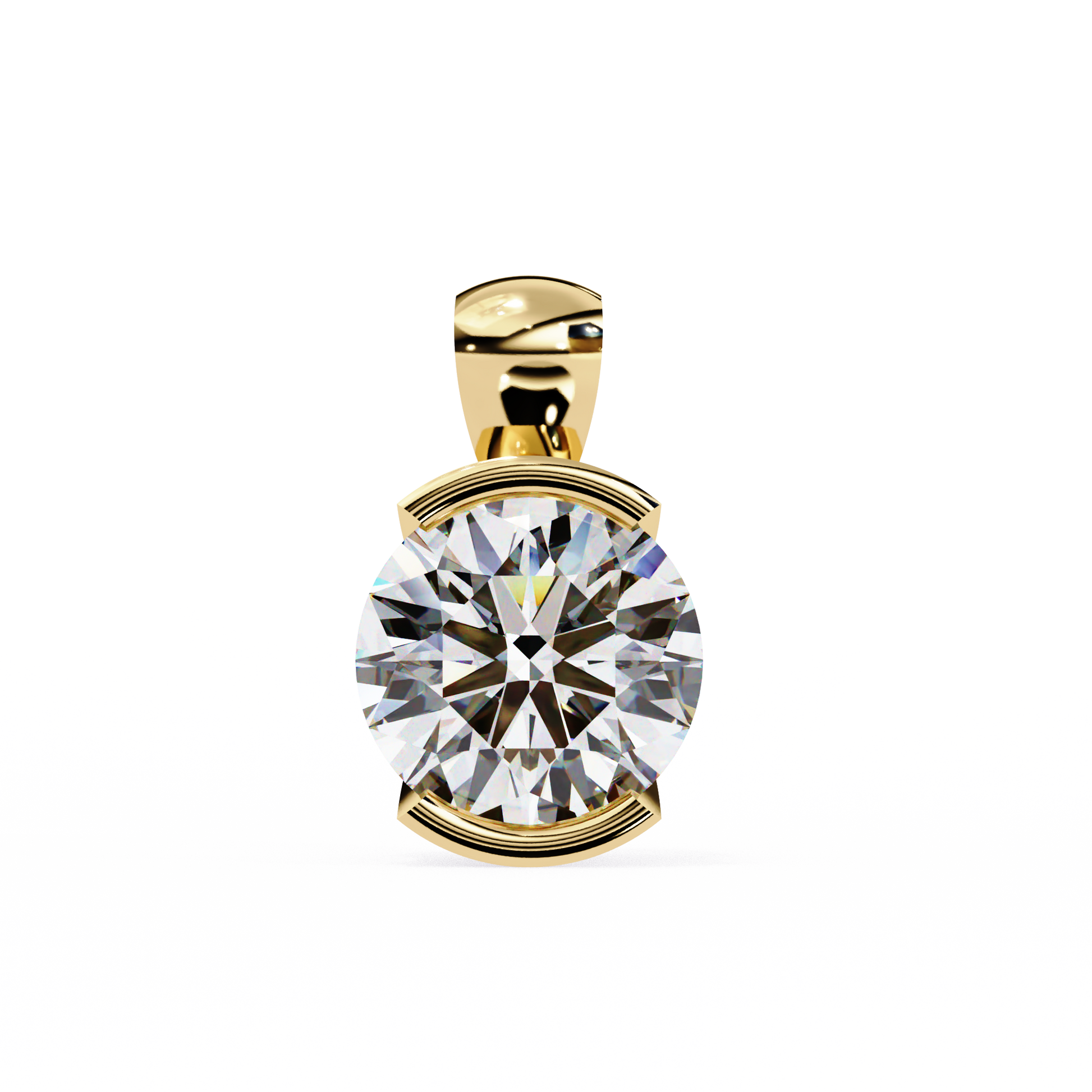 Eternal Solitaire Pendant Yellow Gold