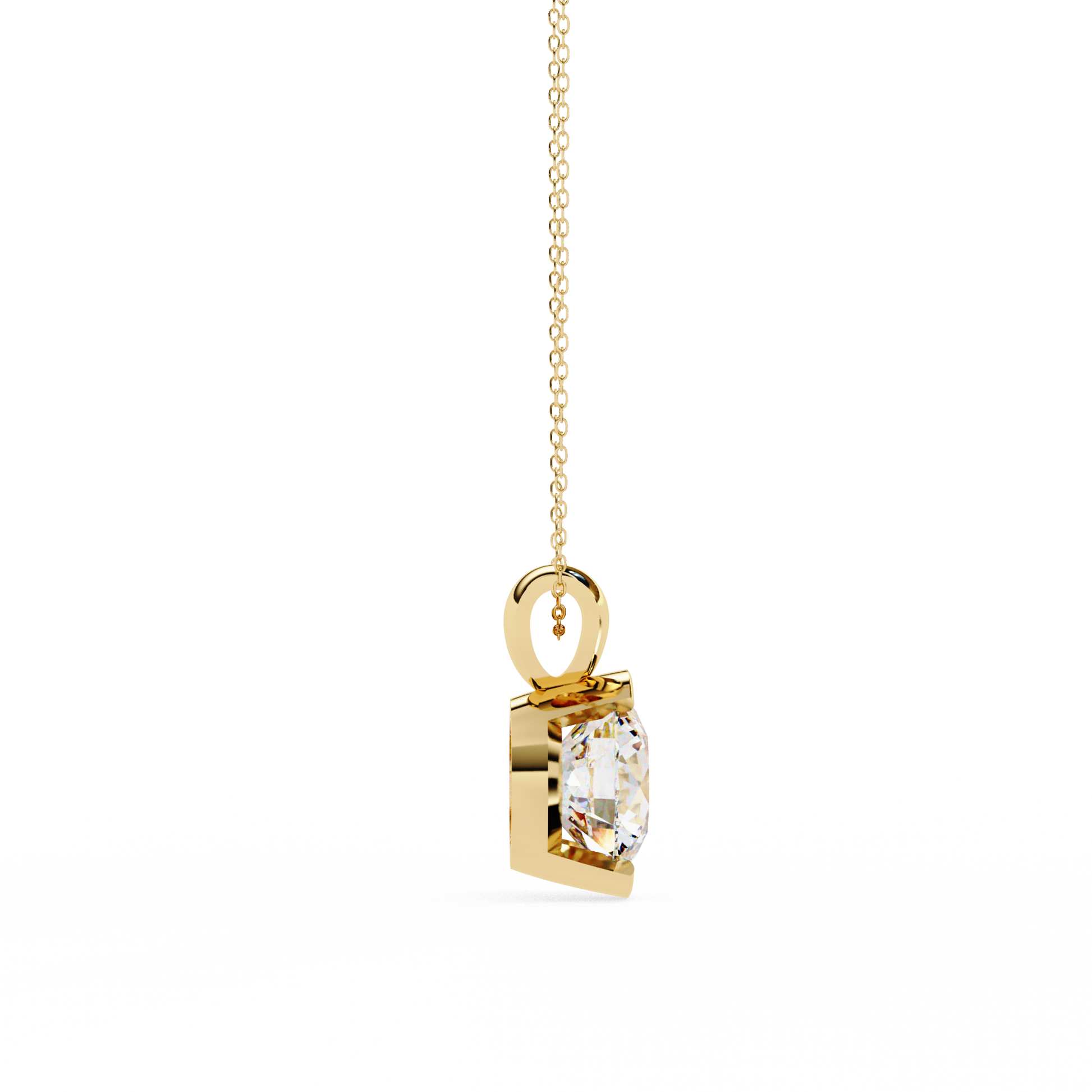 Eternal Solitaire Pendant Yellow Gold