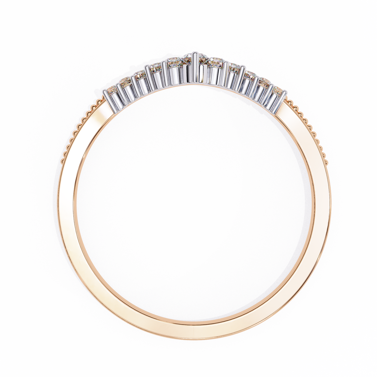 Regal Tiara Diamond Ring Rose Gold