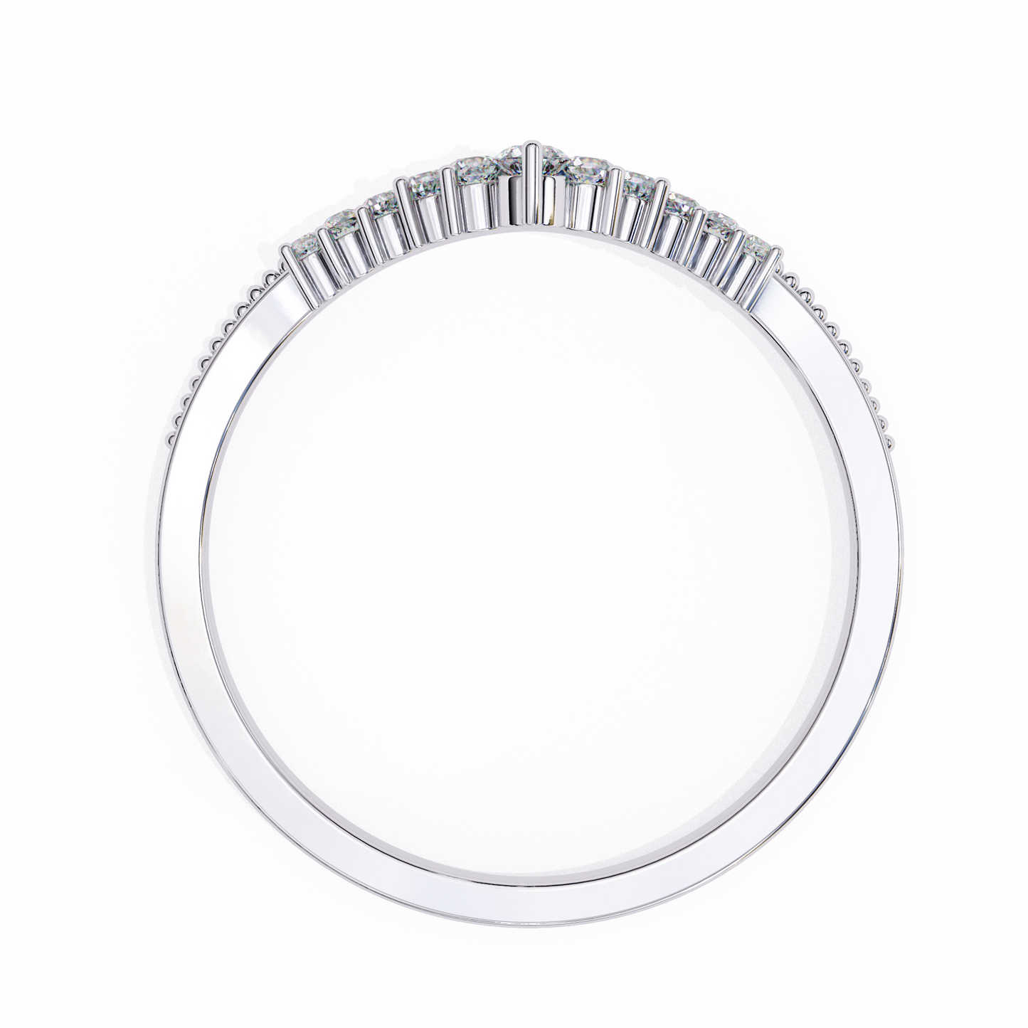 Regal Tiara Diamond Ring White Gold