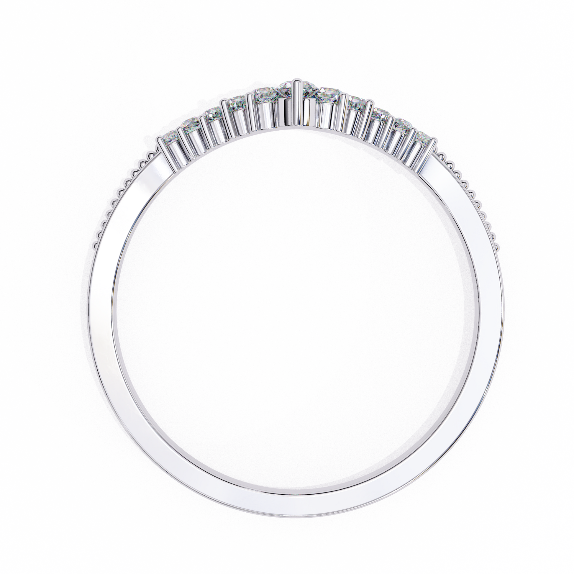 Regal Tiara Diamond Ring White Gold