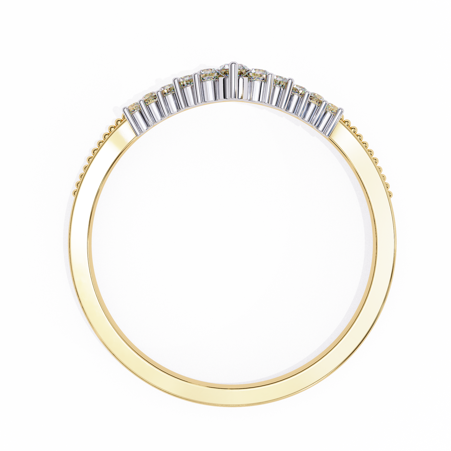 Regal Tiara Diamond Ring Yellow Gold