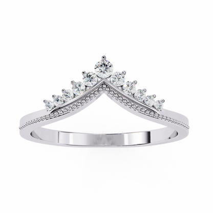 Regal Tiara Diamond Ring White Gold