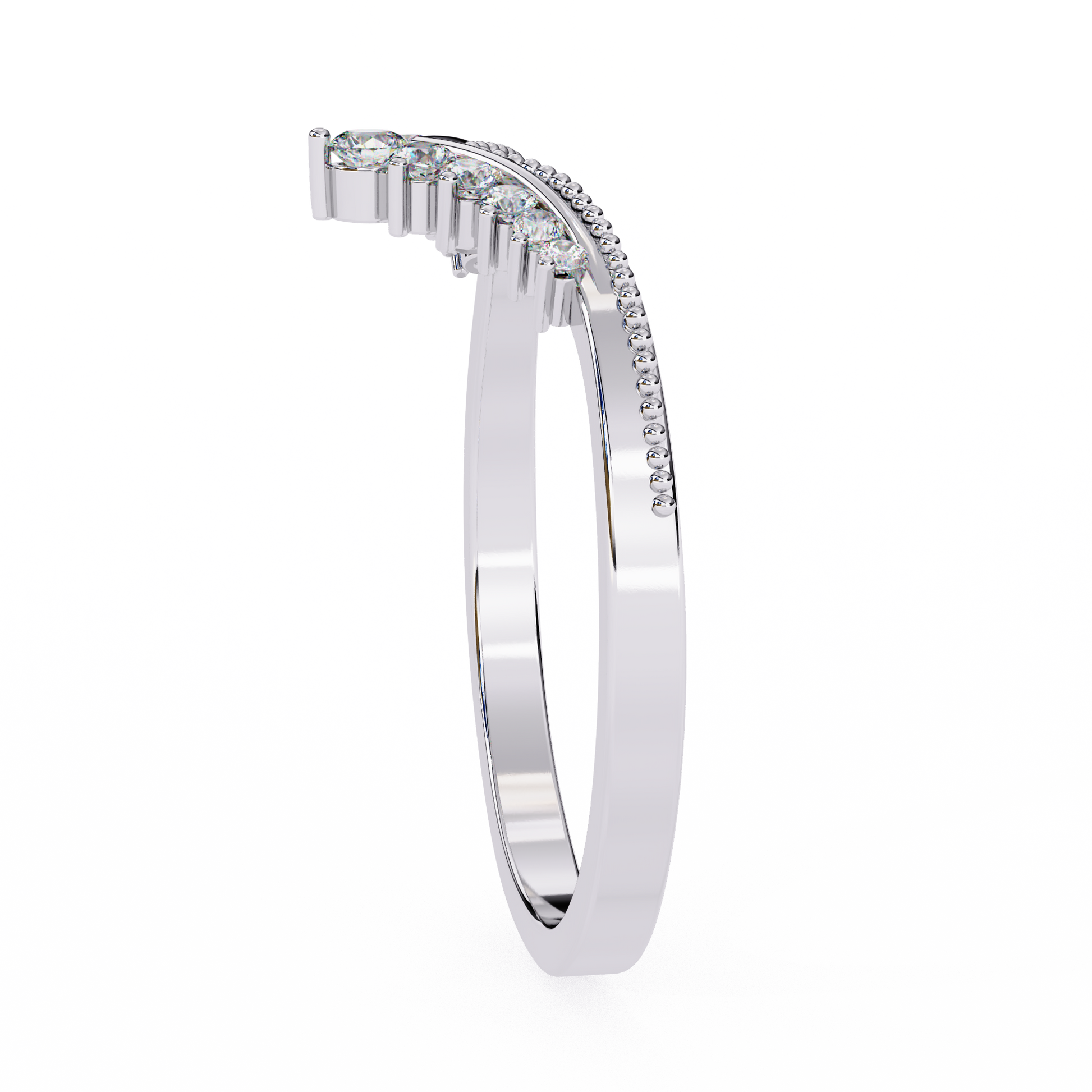 Regal Tiara Diamond Ring White Gold