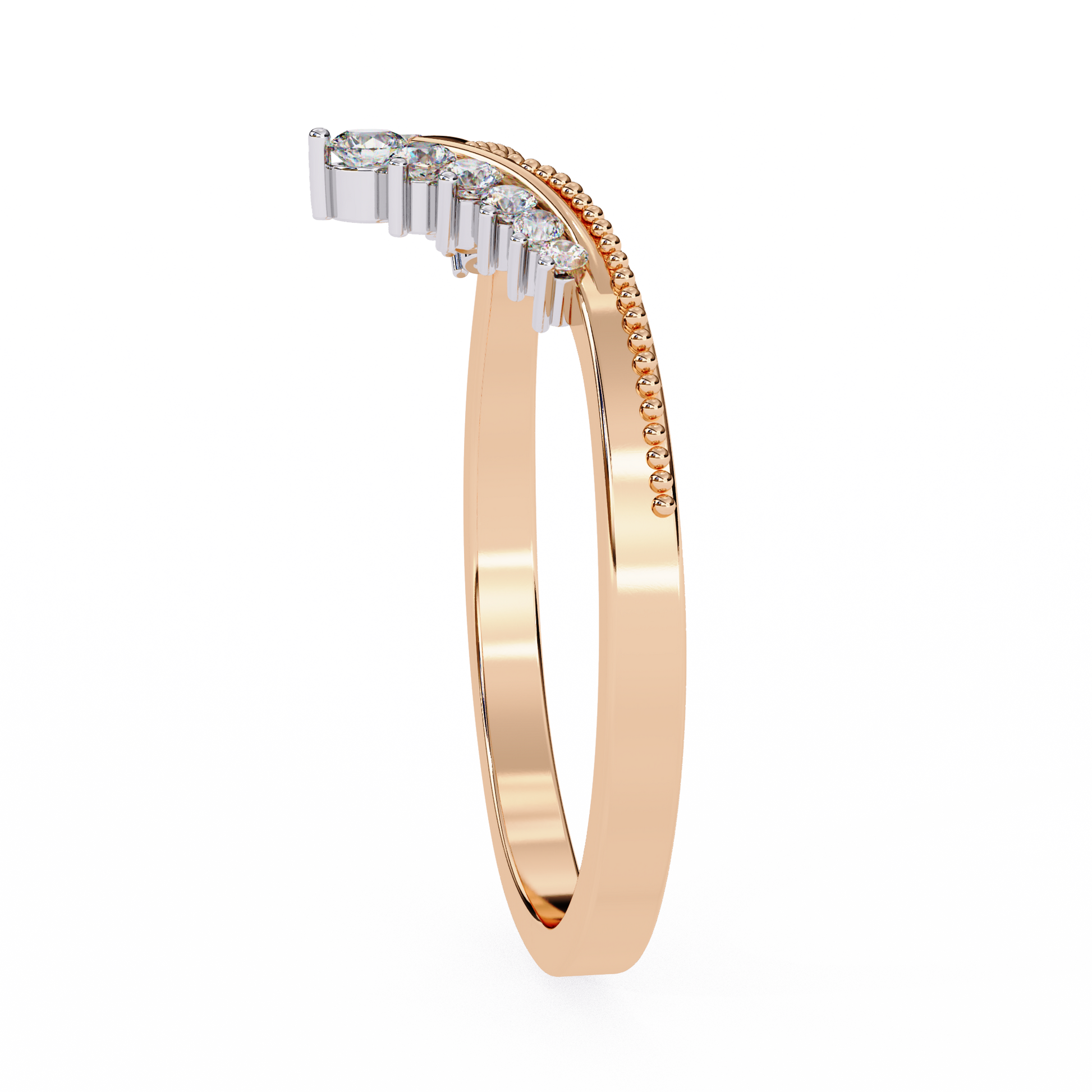 Regal Tiara Diamond Ring Rose Gold