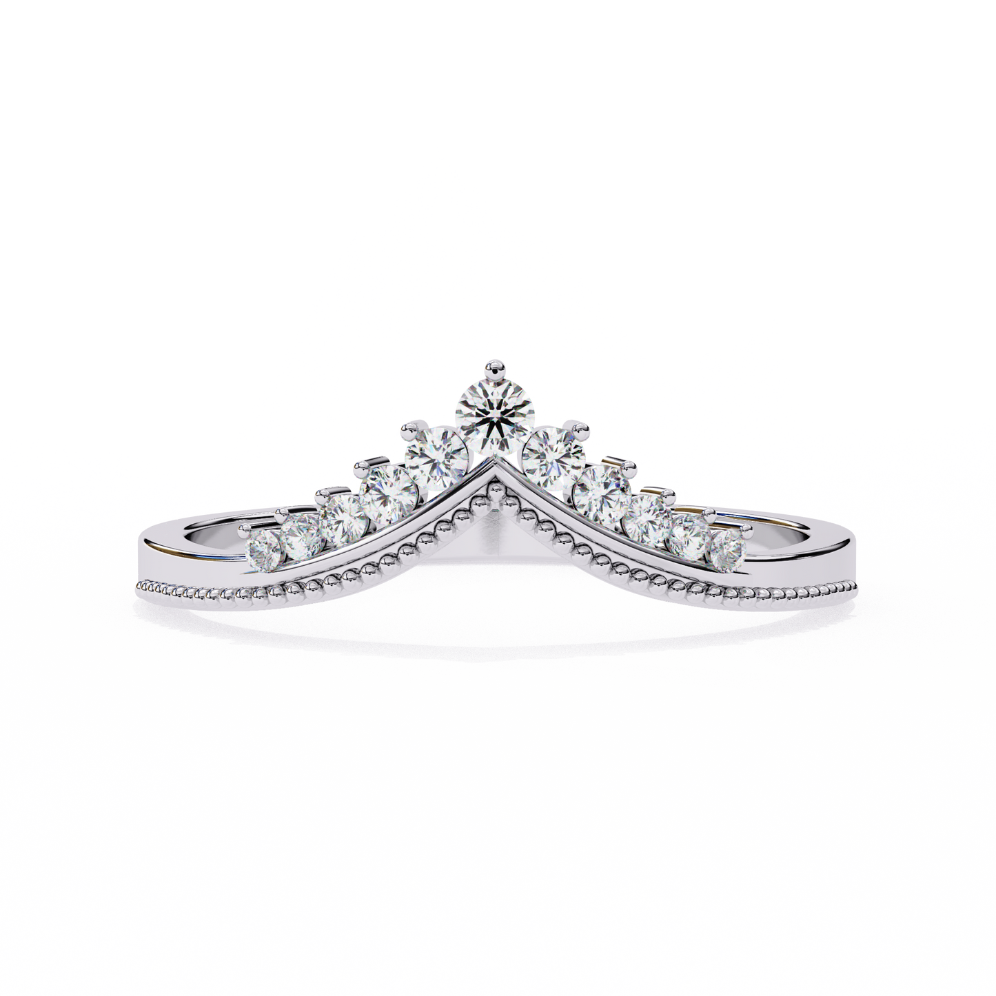Regal Tiara Diamond Ring White Gold