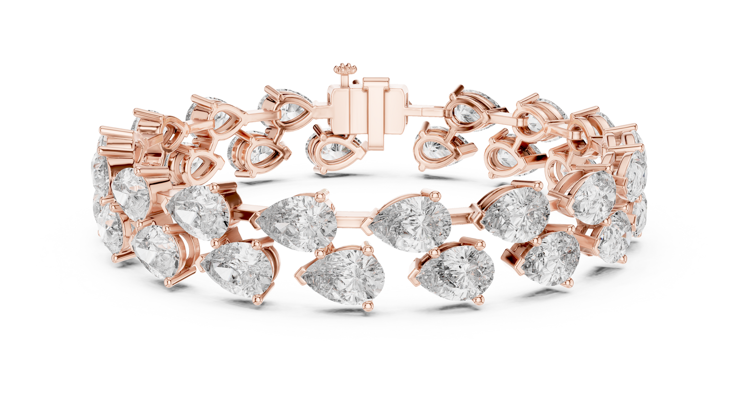 Pear Shape Diamond Tennis Bracelet