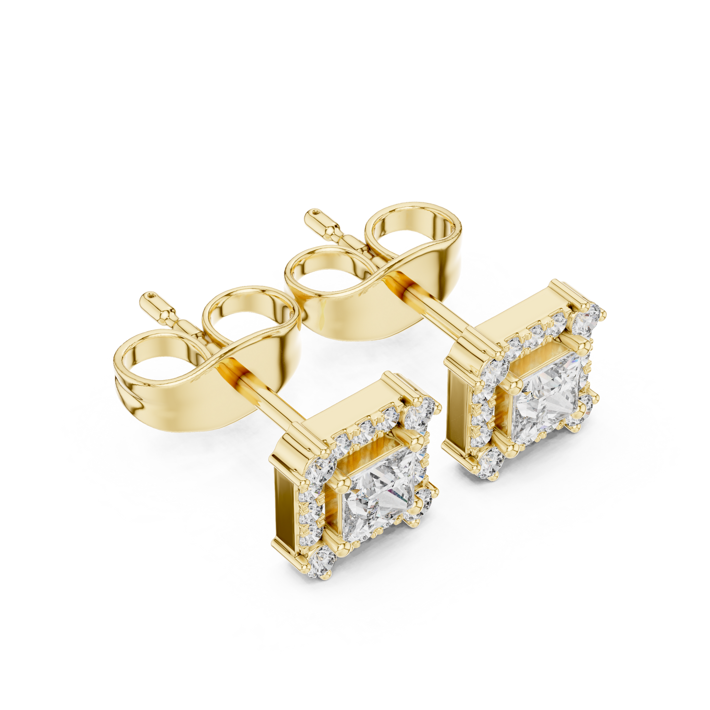 Diamond Radiant Sunburst Spiked Studs