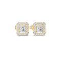 Diamond Radiant Sunburst Spiked Studs