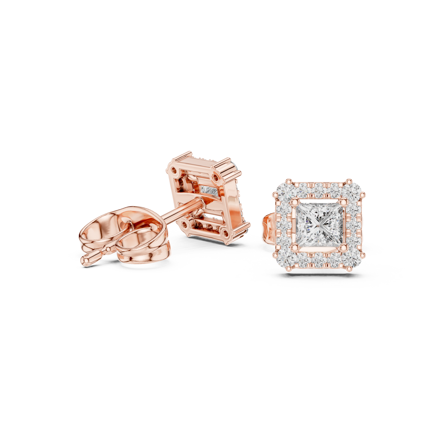 Diamond Radiant Sunburst Spiked Studs