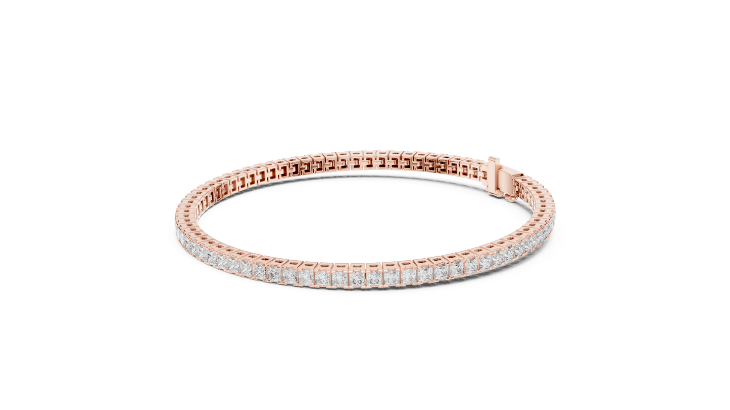 The Princess Cut Diamond Tennis Bracelet