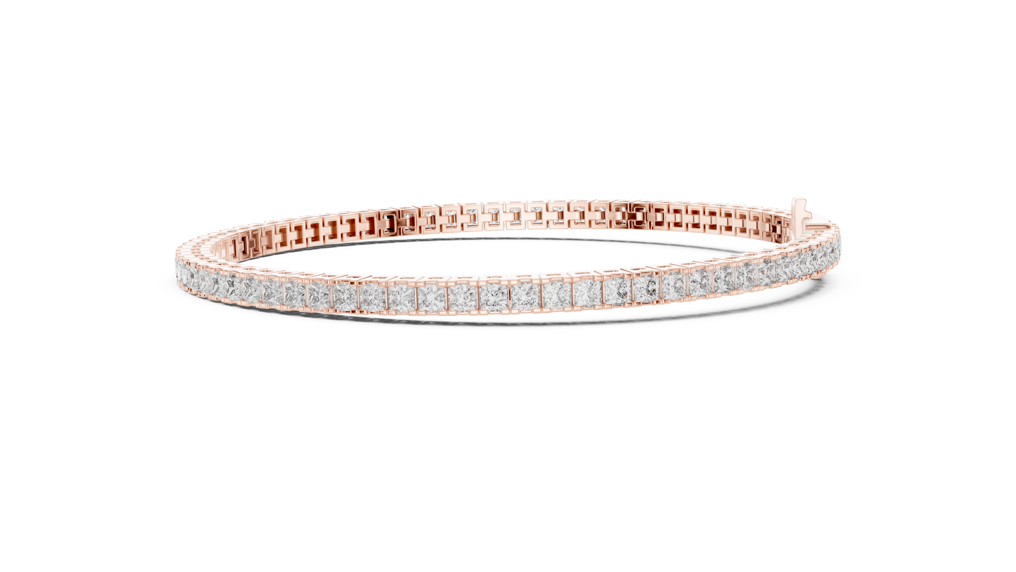 The Princess Cut Diamond Tennis Bracelet