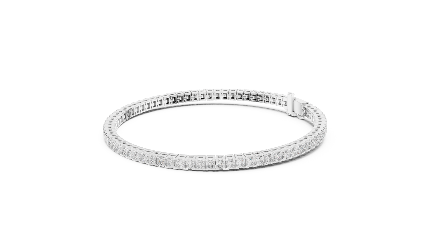 The Princess Cut Diamond Tennis Bracelet