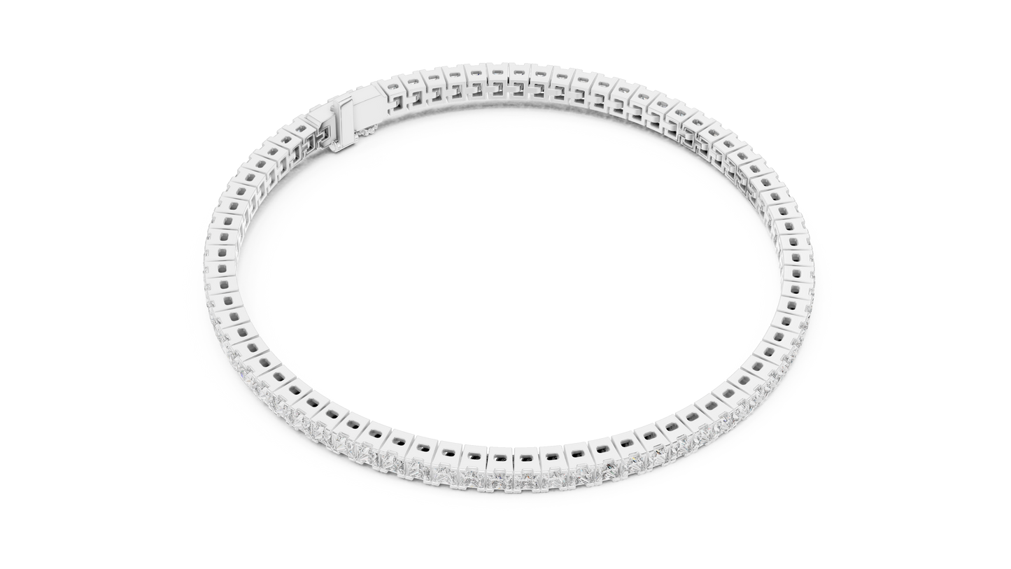 The Princess Cut Diamond Tennis Bracelet