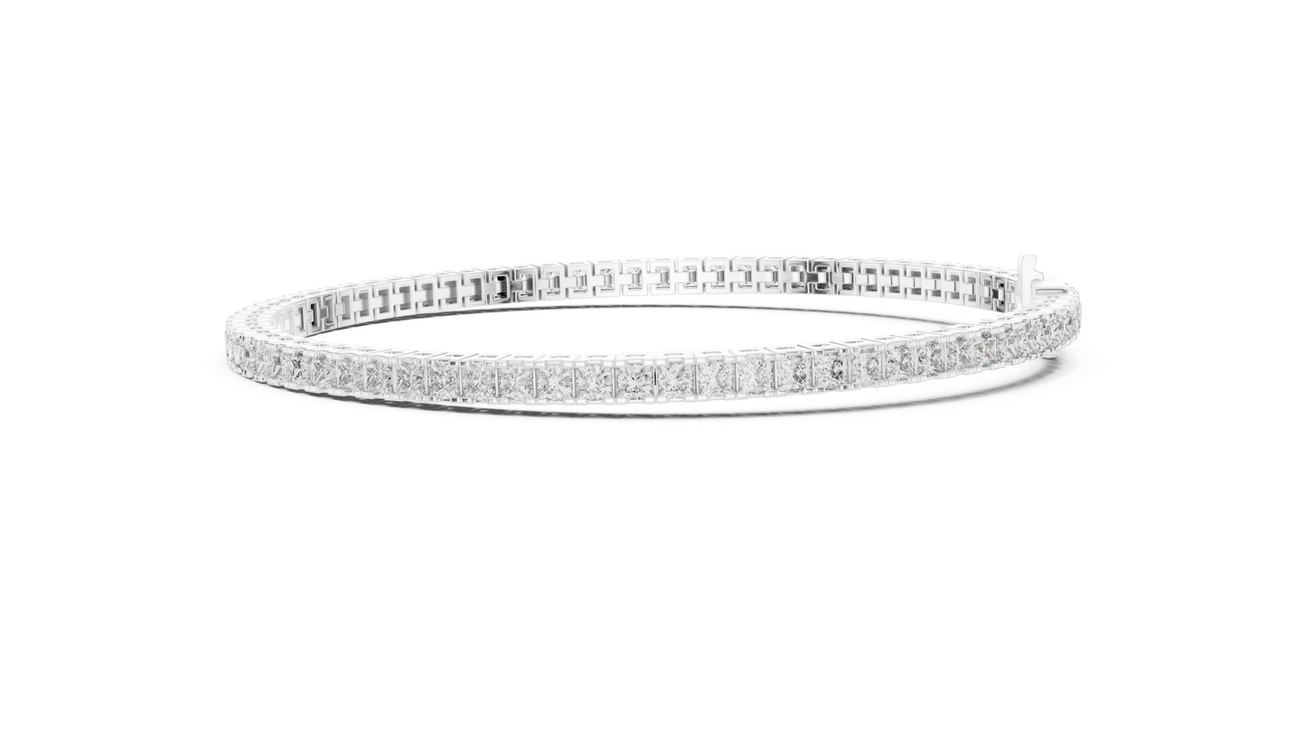 The Princess Cut Diamond Tennis Bracelet