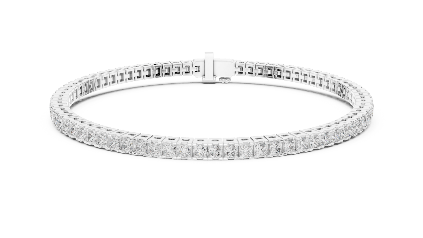 The Princess Cut Diamond Tennis Bracelet