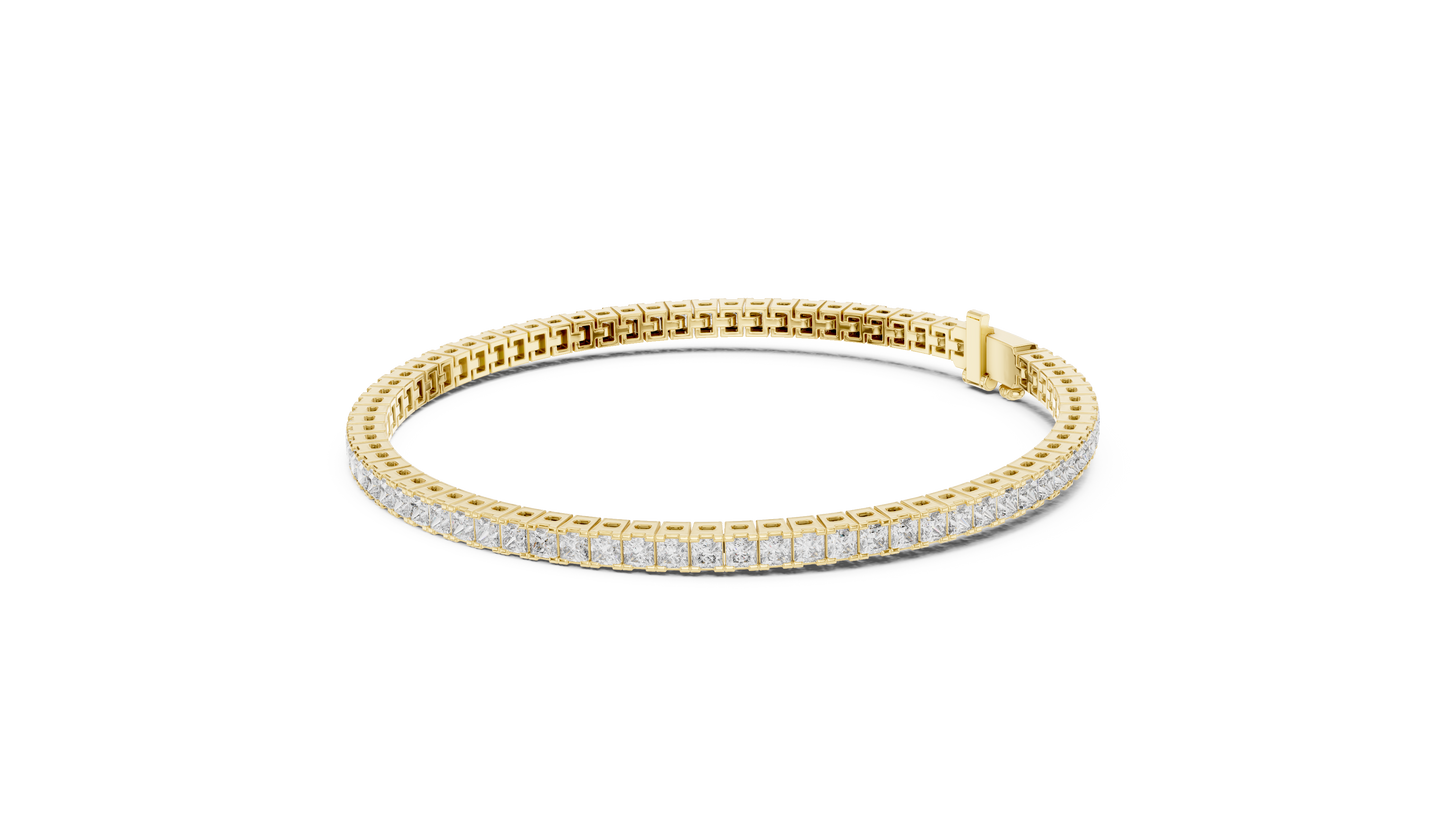 The Princess Cut Diamond Tennis Bracelet