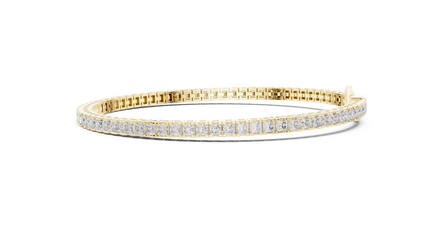 The Princess Cut Diamond Tennis Bracelet