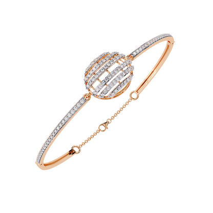 Celeste Orb Diamond Bangle Rose Gold