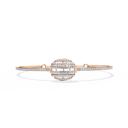 Celeste Orb Diamond Bangle Rose Gold