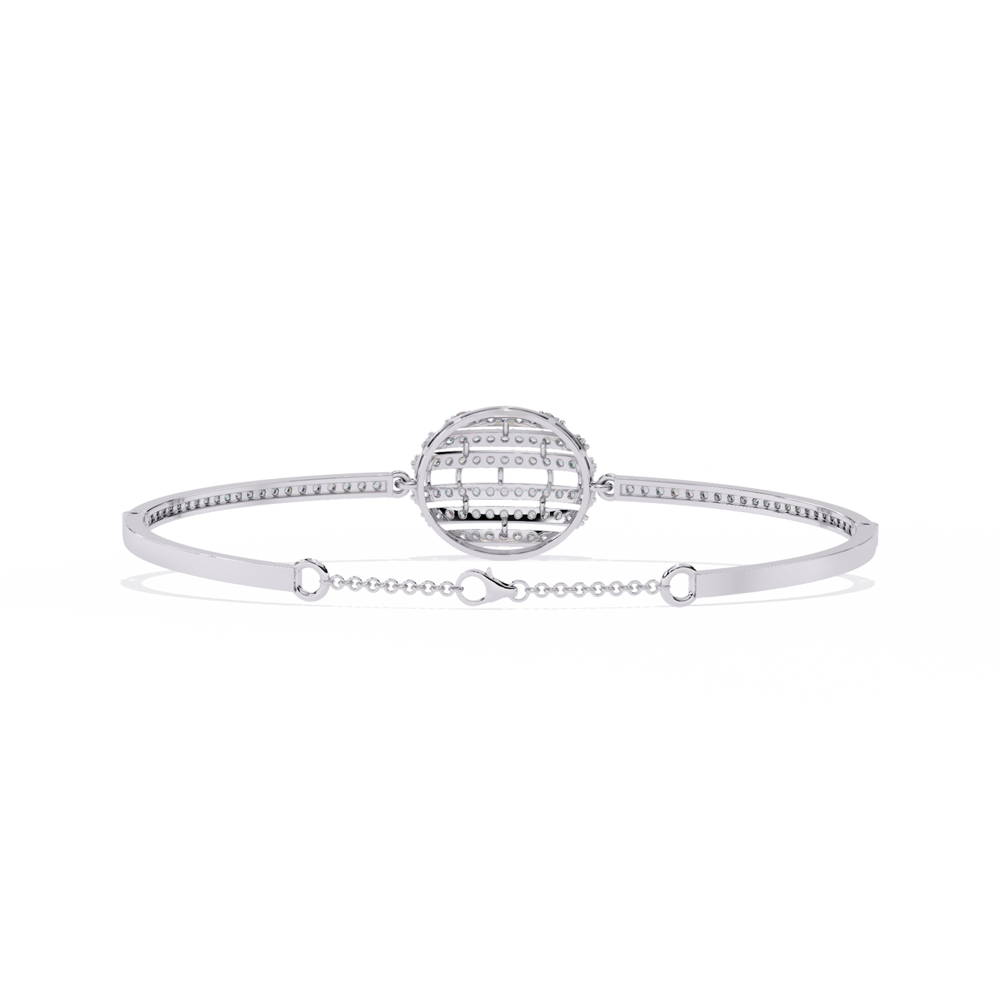Celeste Orb Diamond Bangle White Gold