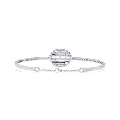 Celeste Orb Diamond Bangle White Gold