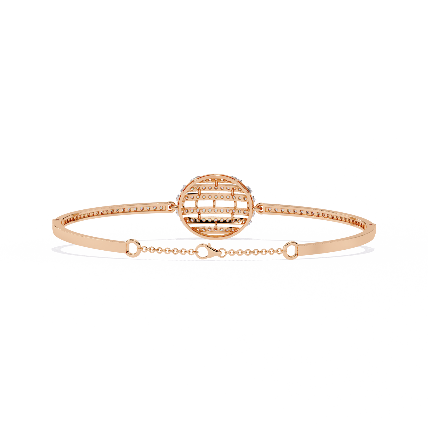Celeste Orb Diamond Bangle Rose Gold