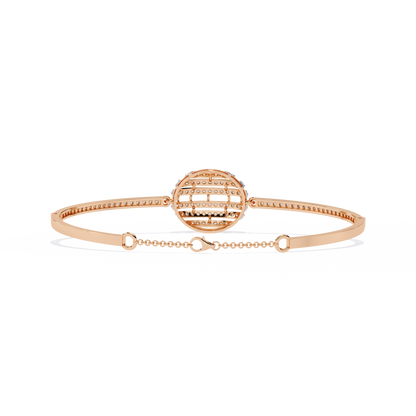 Celeste Orb Diamond Bangle Rose Gold