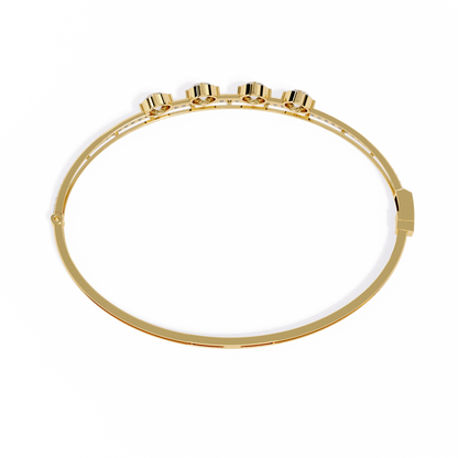 Eternal Quartet Diamond Bangle Yellow Gold