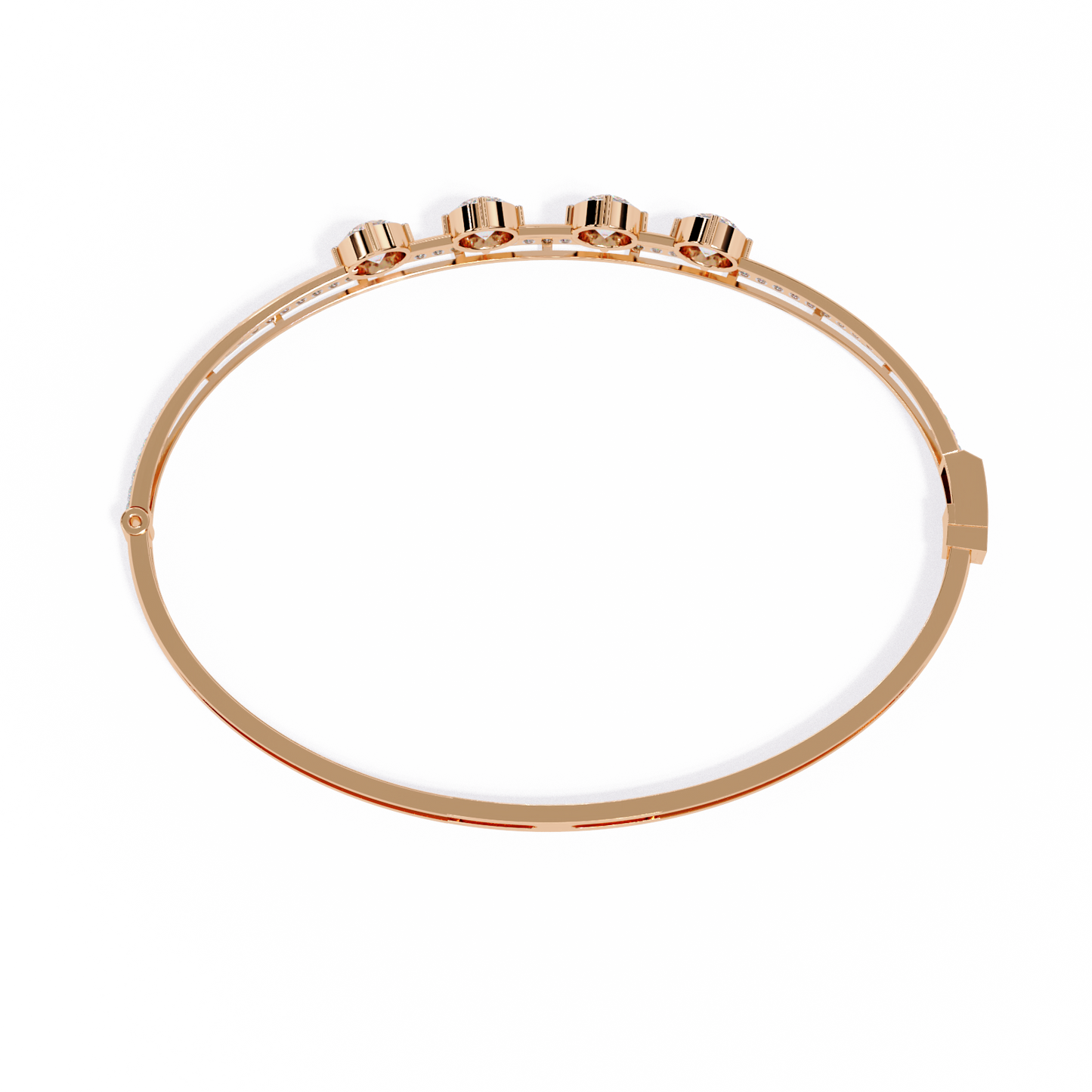 Eternal Quartet Diamond Bangle Rose Gold