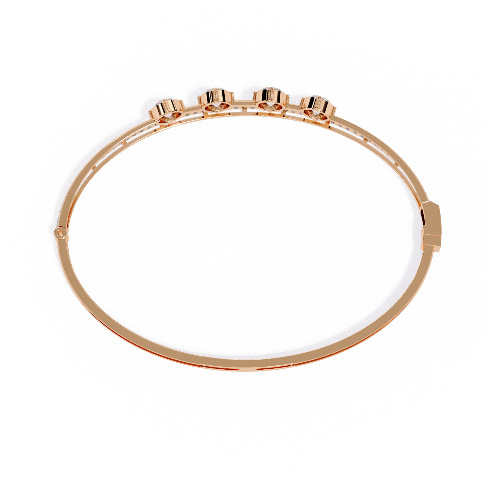 Eternal Quartet Diamond Bangle Rose Gold