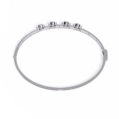 Eternal Quartet Diamond Bangle White Gold