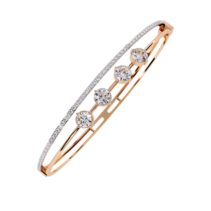 Eternal Quartet Diamond Bangle Rose Gold