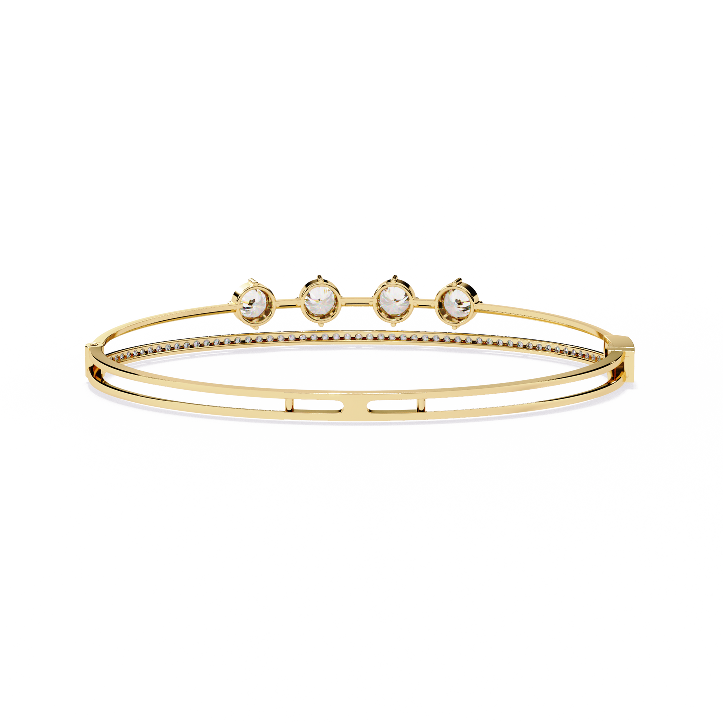 Eternal Quartet Diamond Bangle Yellow Gold
