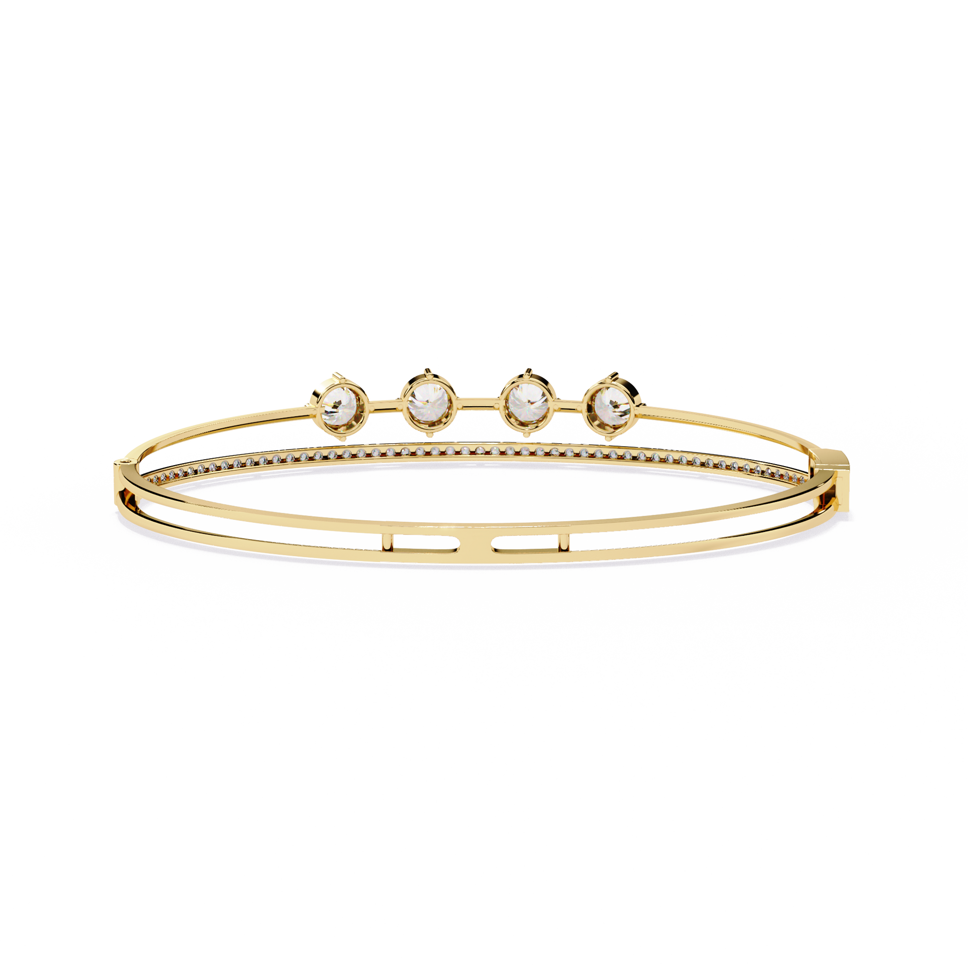 Eternal Quartet Diamond Bangle Yellow Gold