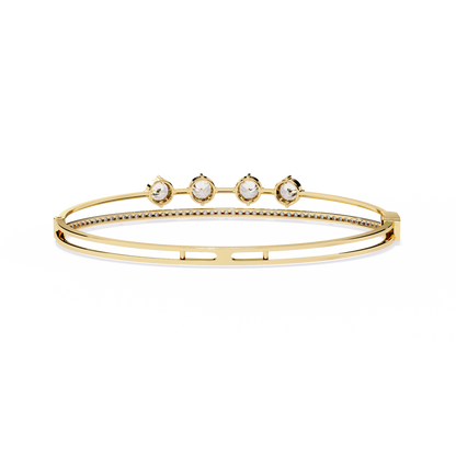 Eternal Quartet Diamond Bangle Yellow Gold