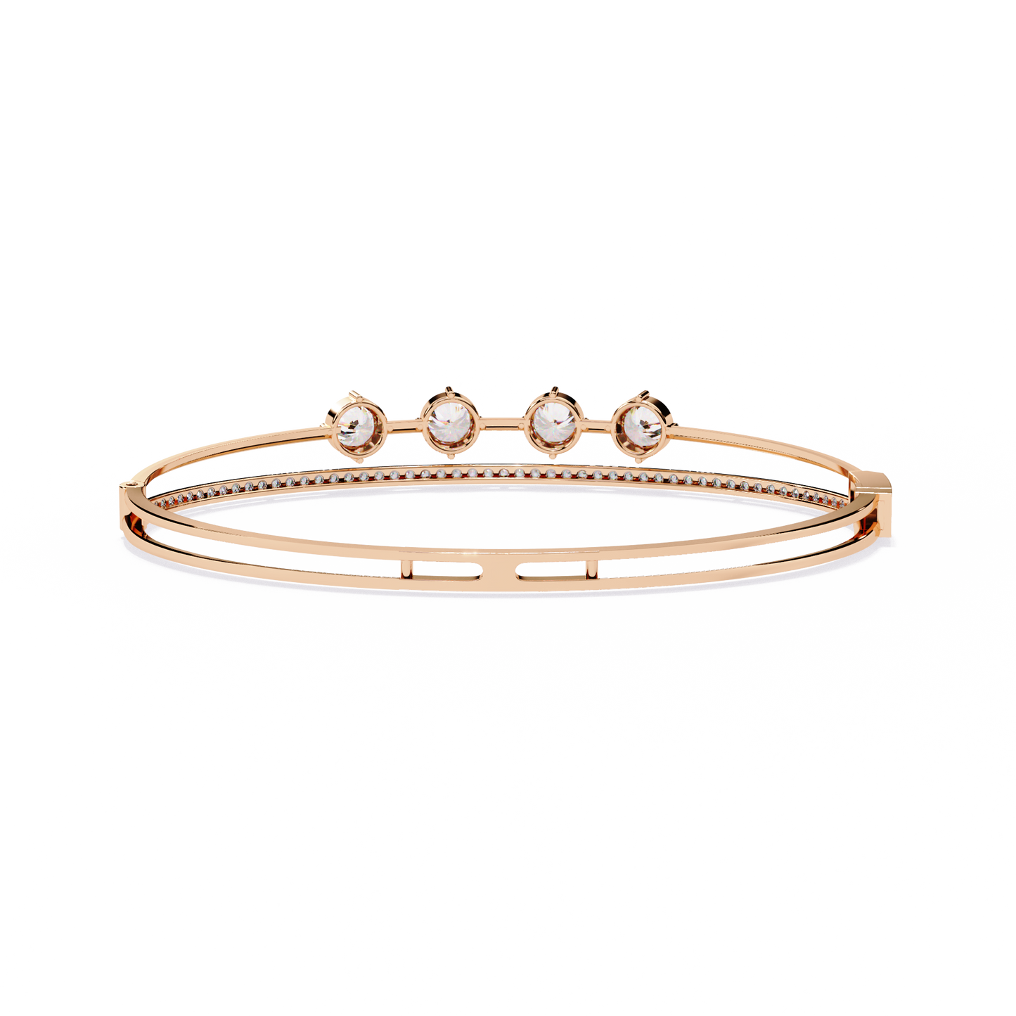 Eternal Quartet Diamond Bangle Rose Gold