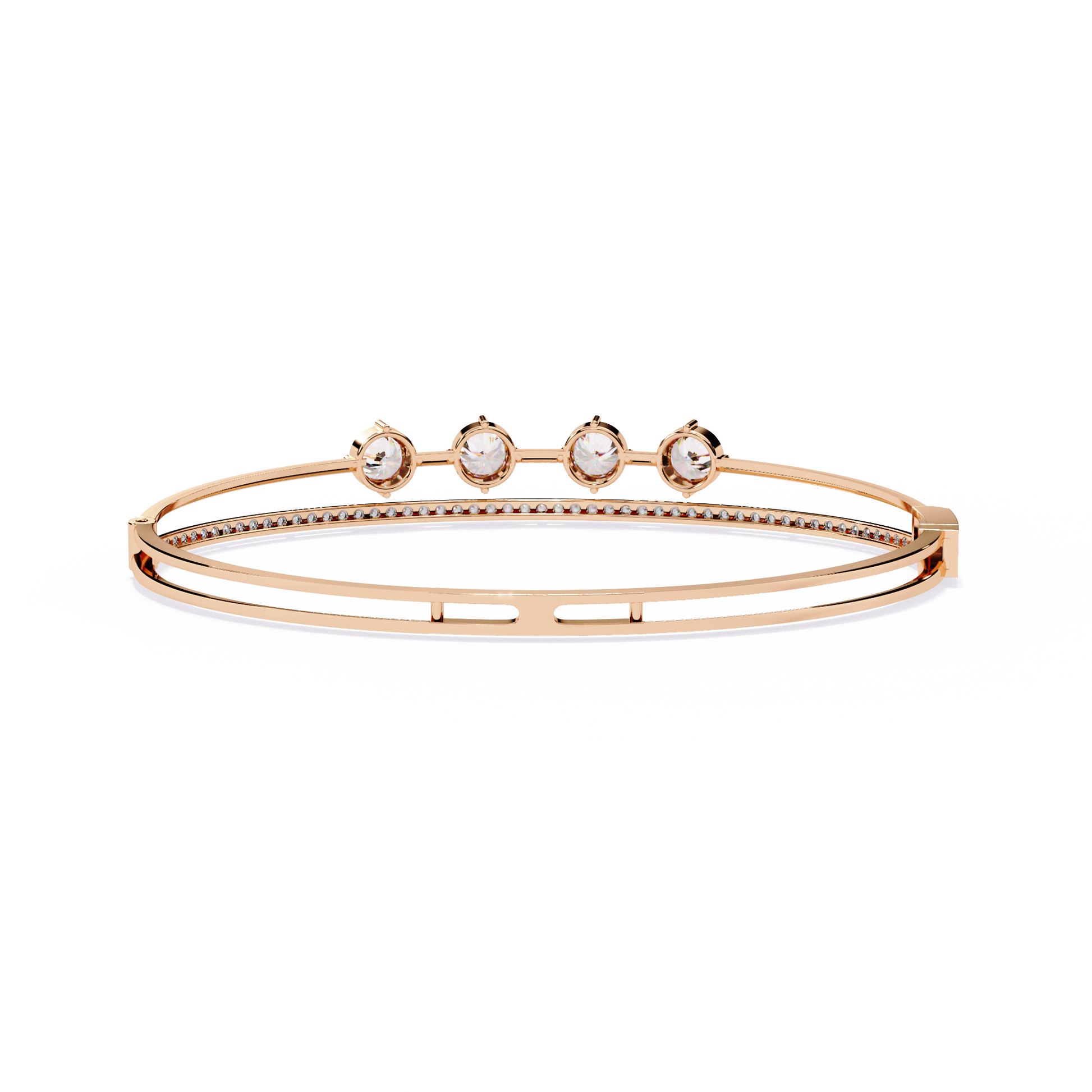 Eternal Quartet Diamond Bangle Rose Gold