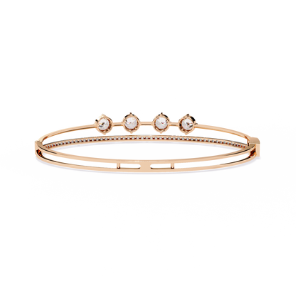 Eternal Quartet Diamond Bangle Rose Gold